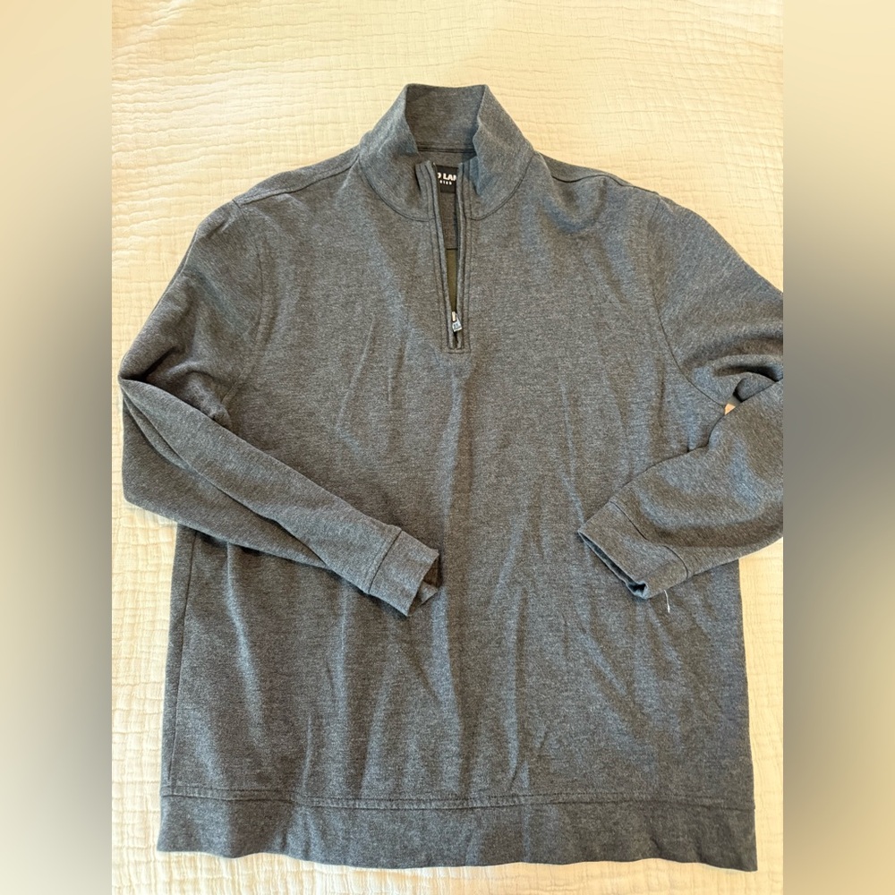 Jared Lang Gray Half-Zip Sweater EUC 2340